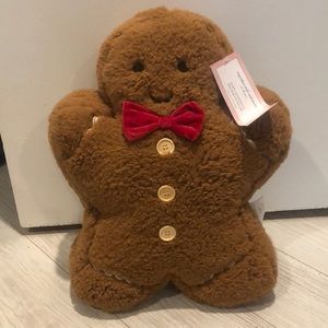 Brand new with tags gingerbread man pillow